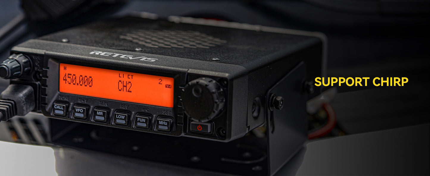 (Black 1Pack)Retevis RA87 GMRS Mobile Radio, 40W Mobile Transceiver Base Station with Cable, 8 Repeater Channels, Chirp, Dual Watch, Long Range Two Way Radio for Off-Road, Emergency Radio, Offroad Communication, Heavyduty Con