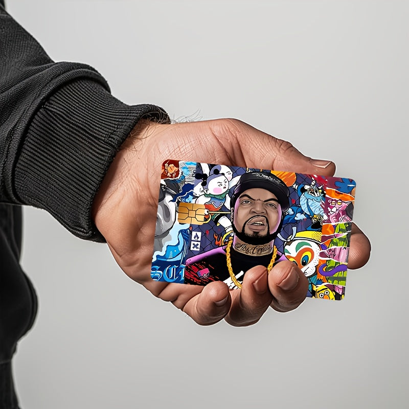 "Hip-hop Rap"Credit Card Sticker used for EBT, transportation, keys, credit cards, debit cards, card skins, protect bank cards, no bubbles, High Quality, suitable for small chip cards