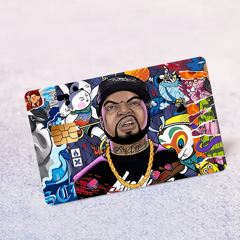 "Hip-hop Rap"Credit Card Sticker used for EBT, transportation, keys, credit cards, debit cards, card skins, protect bank cards, no bubbles, High Quality, suitable for small chip cards