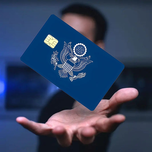 "cool style and eagle badge design"Credit Card Sticker used for EBT, transportation, keys, credit cards, debit cards, card skins, protect bank cards, no bubbles, High Quality, suitable for small chip cards