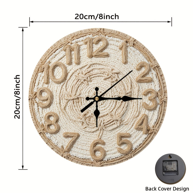 , 2DFlat, 1pc, wooden silent wall clock, round 8/10/12/14 inches, modern minimalist decoration, suitable for living room, bedroom, office, battery-operated (AA batteries not included), suitable for housewarming, wedding, birt