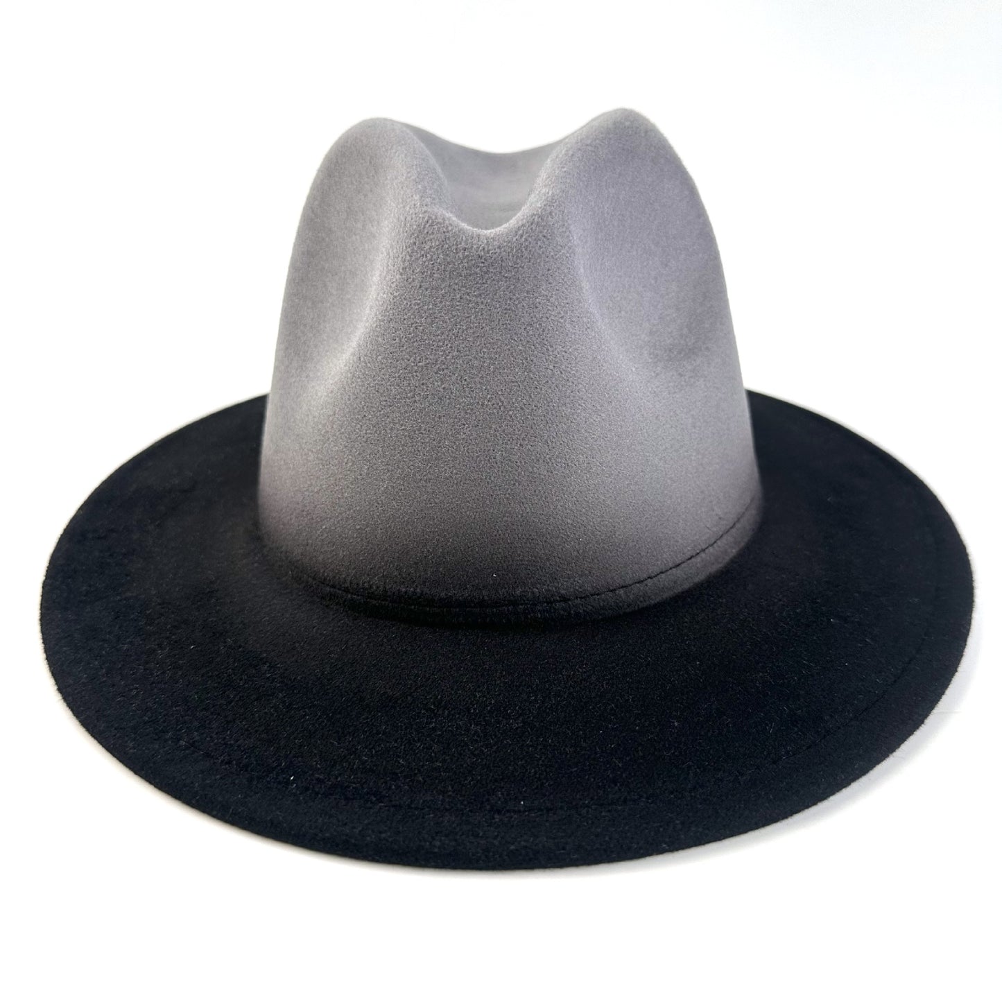 's Western Cowboy Hat - Wide Brim Gradient Blue/White/Navy/Dark Brown/Coffee Brown Felt, Funky Ombre Style for Rodeo, Country Music Festivals, Cowboy Parties - Durable & Hand Washable (No Feathers)