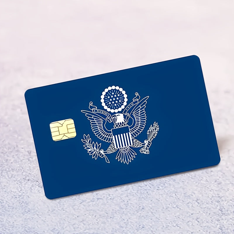 "cool style and eagle badge design"Credit Card Sticker used for EBT, transportation, keys, credit cards, debit cards, card skins, protect bank cards, no bubbles, High Quality, suitable for small chip cards