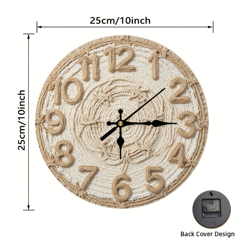 , 2DFlat, 1pc, wooden silent wall clock, round 8/10/12/14 inches, modern minimalist decoration, suitable for living room, bedroom, office, battery-operated (AA batteries not included), suitable for housewarming, wedding, birt