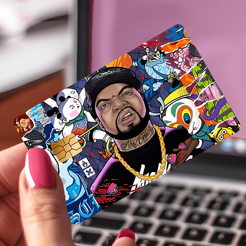 "Hip-hop Rap"Credit Card Sticker used for EBT, transportation, keys, credit cards, debit cards, card skins, protect bank cards, no bubbles, High Quality, suitable for small chip cards
