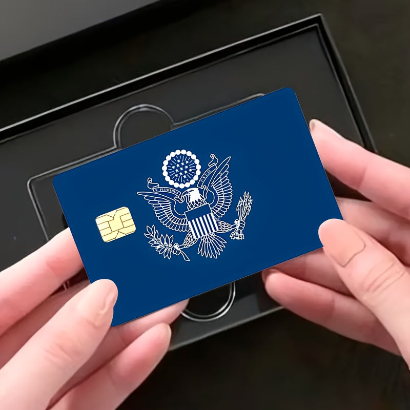 "cool style and eagle badge design"Credit Card Sticker used for EBT, transportation, keys, credit cards, debit cards, card skins, protect bank cards, no bubbles, High Quality, suitable for small chip cards