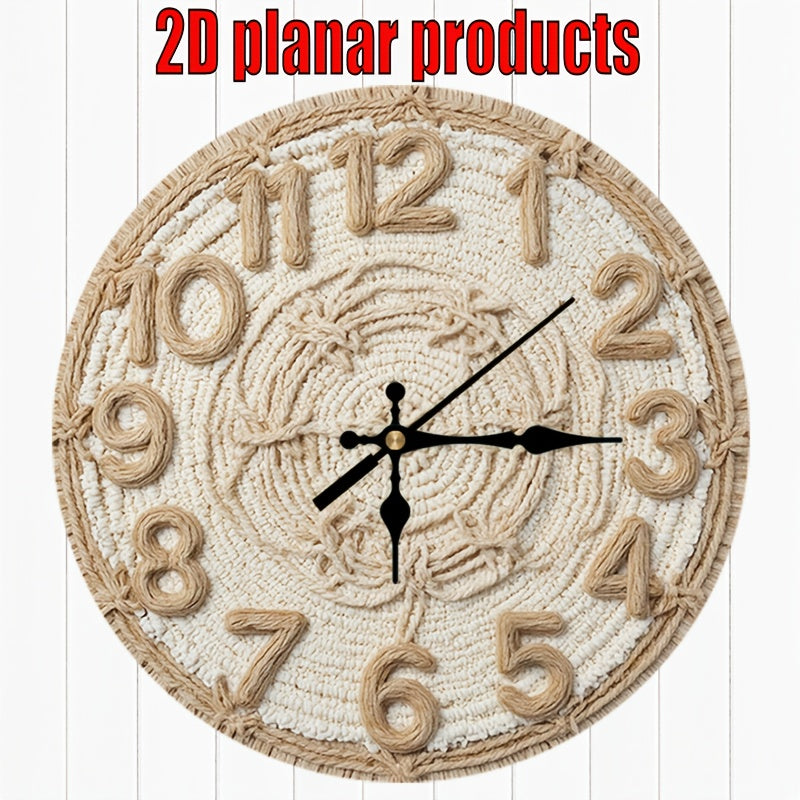, 2DFlat, 1pc, wooden silent wall clock, round 8/10/12/14 inches, modern minimalist decoration, suitable for living room, bedroom, office, battery-operated (AA batteries not included), suitable for housewarming, wedding, birt