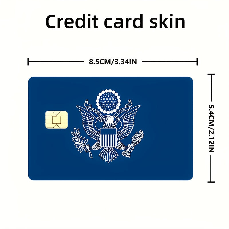 "cool style and eagle badge design"Credit Card Sticker used for EBT, transportation, keys, credit cards, debit cards, card skins, protect bank cards, no bubbles, High Quality, suitable for small chip cards