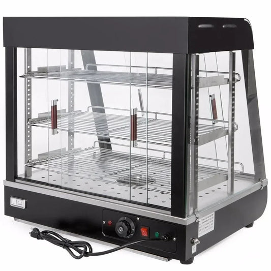 -for Barton Commercial 3-Tier Food Warmer W/27 Display Case 1200W Electric Buffet Restaurant Countertop Pizza Hot Dog