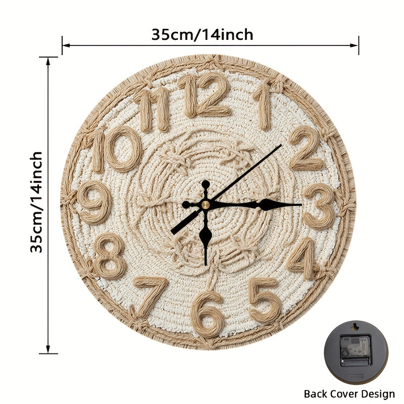 , 2DFlat, 1pc, wooden silent wall clock, round 8/10/12/14 inches, modern minimalist decoration, suitable for living room, bedroom, office, battery-operated (AA batteries not included), suitable for housewarming, wedding, birt