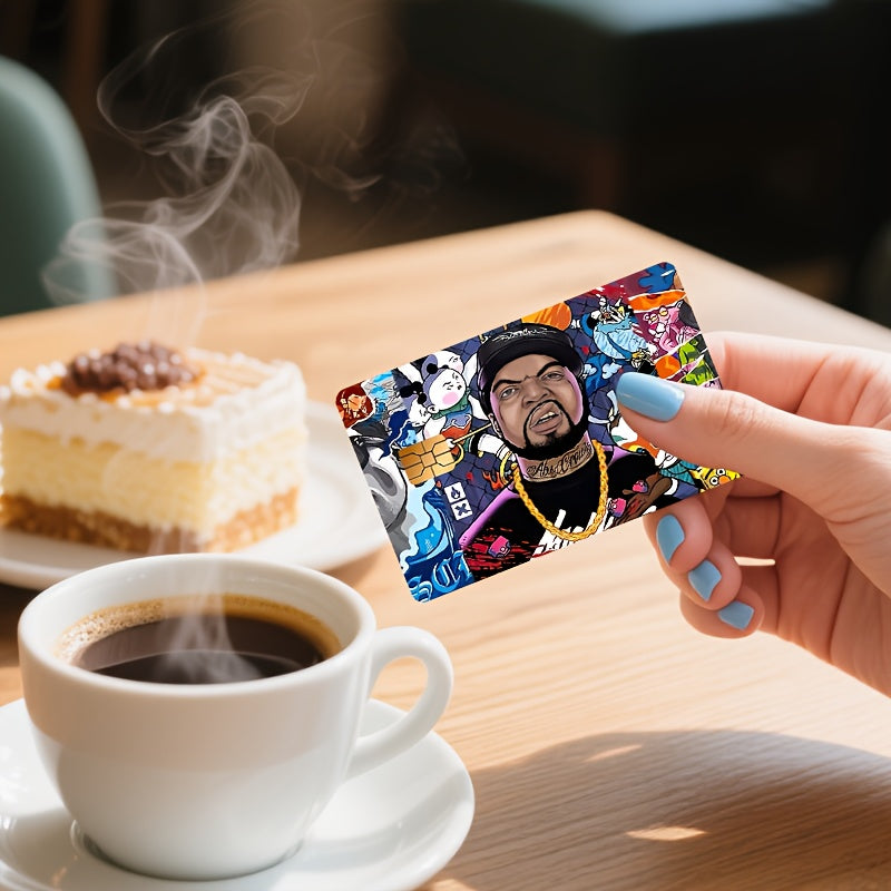 "Hip-hop Rap"Credit Card Sticker used for EBT, transportation, keys, credit cards, debit cards, card skins, protect bank cards, no bubbles, High Quality, suitable for small chip cards