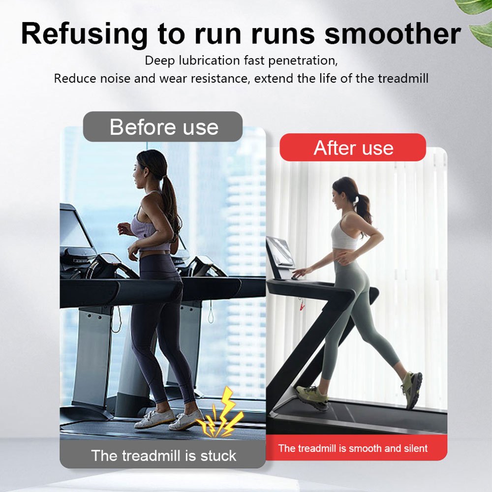 0.22lb or 0.44lb Treadmill Belt Lubricant with Applicator Tube & Gloves - 100% Silicone Oil, Odorless Non-Drip Formula, Reduces Friction & Noise, Fit for Treadmills, Gym Equipment Maintenance, Prolongs Belt Life