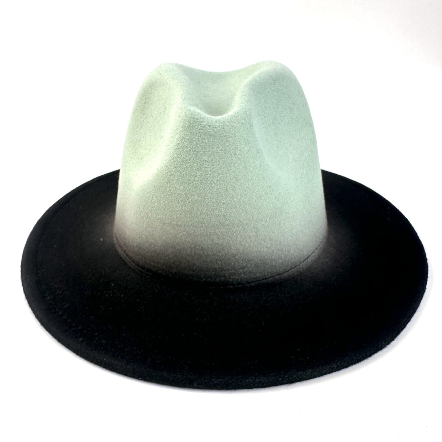 's Western Cowboy Hat - Wide Brim Gradient Blue/White/Navy/Dark Brown/Coffee Brown Felt, Funky Ombre Style for Rodeo, Country Music Festivals, Cowboy Parties - Durable & Hand Washable (No Feathers)