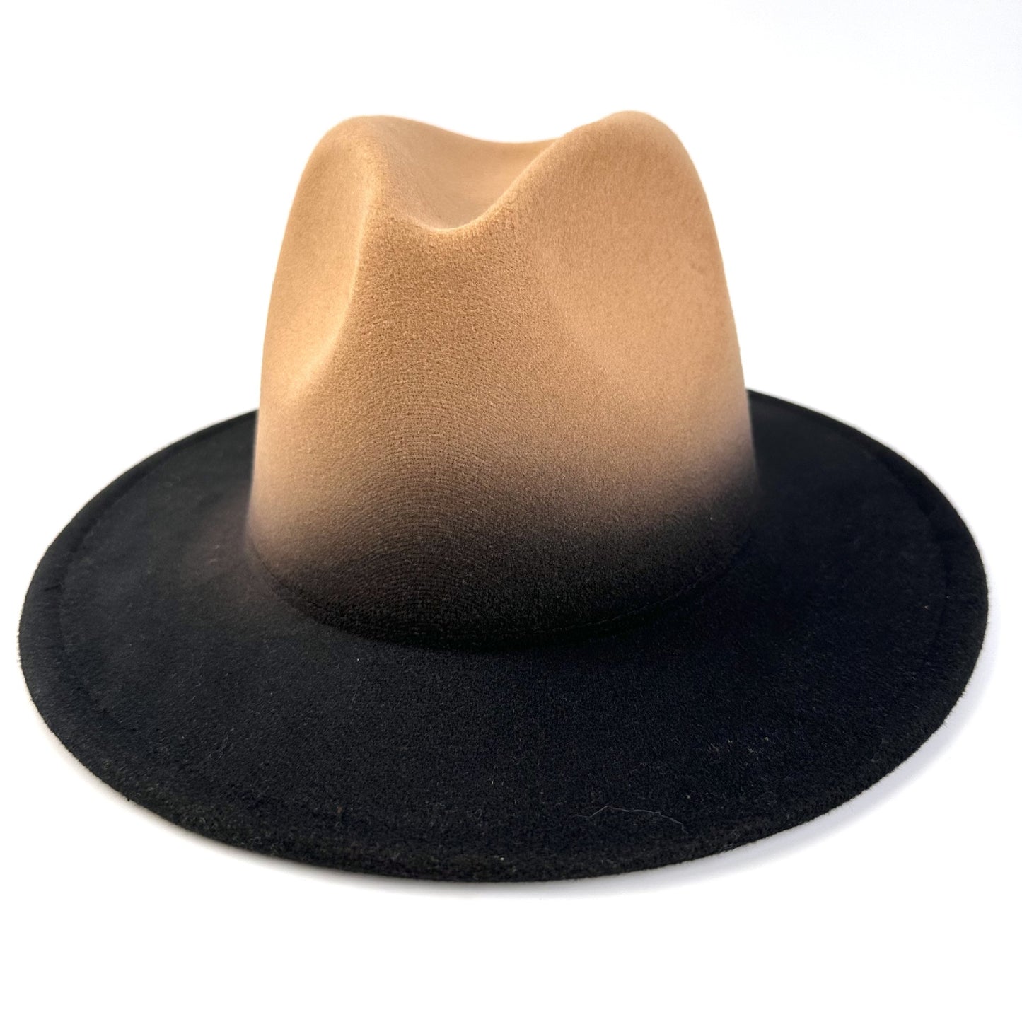 's Western Cowboy Hat - Wide Brim Gradient Blue/White/Navy/Dark Brown/Coffee Brown Felt, Funky Ombre Style for Rodeo, Country Music Festivals, Cowboy Parties - Durable & Hand Washable (No Feathers)