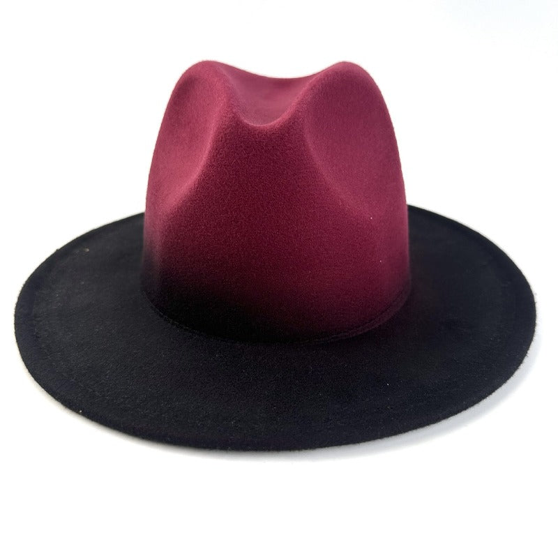 's Western Cowboy Hat - Wide Brim Gradient Blue/White/Navy/Dark Brown/Coffee Brown Felt, Funky Ombre Style for Rodeo, Country Music Festivals, Cowboy Parties - Durable & Hand Washable (No Feathers)