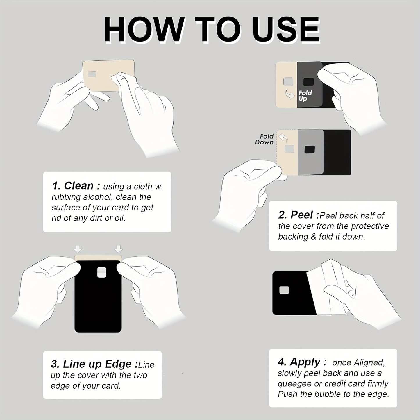 "Animal Cow Credit Card Sticker used for EBT, transportation, keys, credit cards, debit cards, card skins, protect bank cards, no bubbles, High Quality, suitable for small chip cards", Transportation Card Light Beige, Minimal